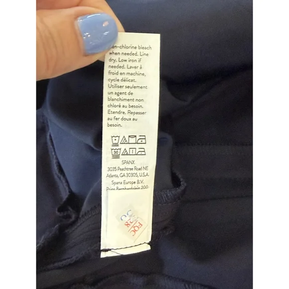 SPANX Straight wide Leg Pants 2X Navy New with tag. Stretchy workwear.